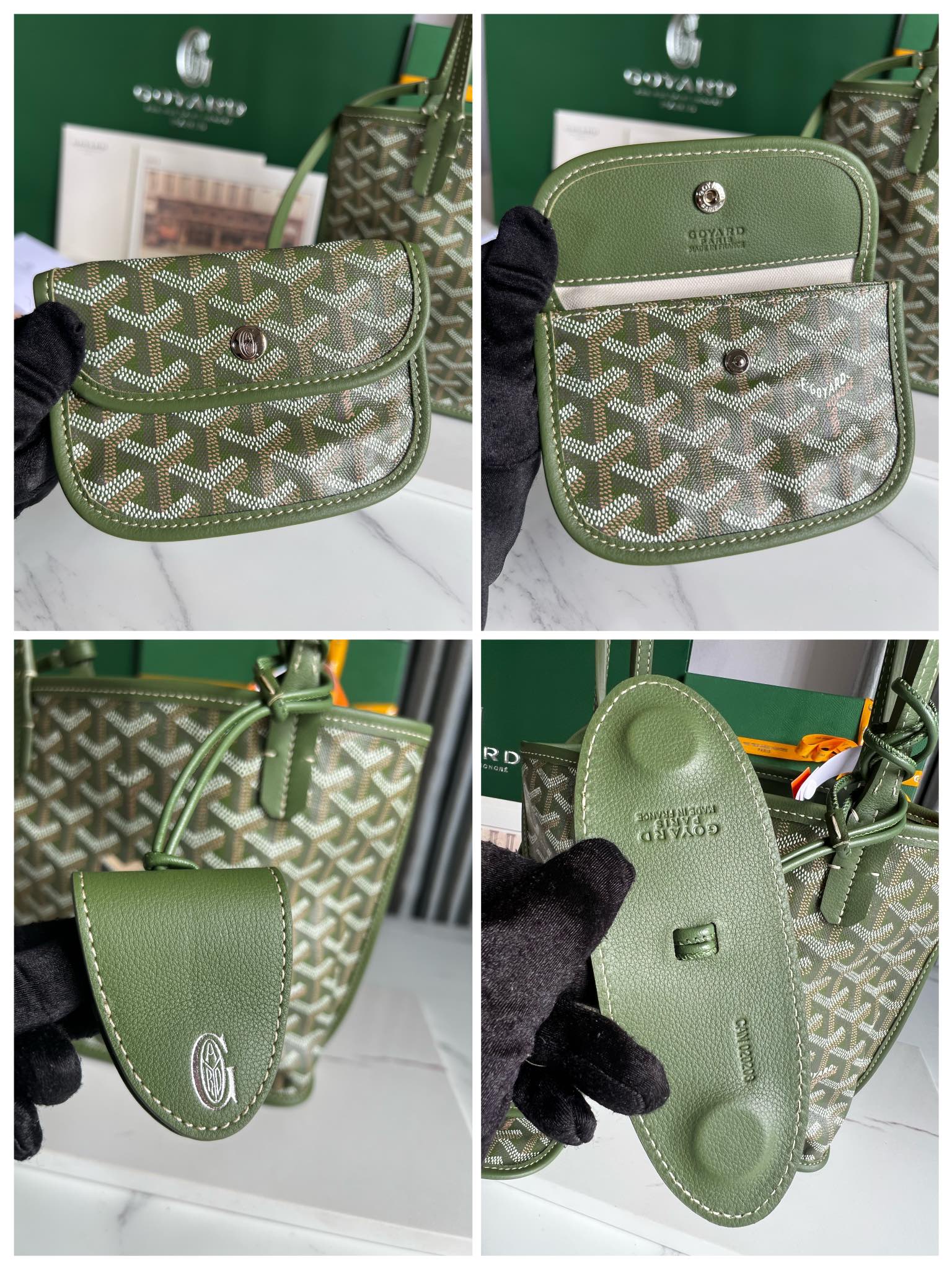 Anjou Mini Reversible Tote Bag In Green